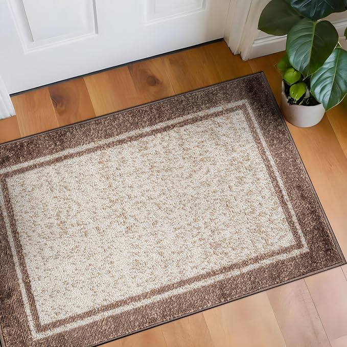 Rugshop Modern Transitional Bordered Area Rug for Living Room Beige 2' x 3'