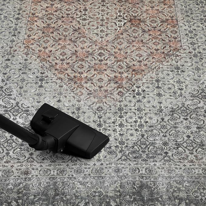 Keen Home Design 30"x120" Rug - Machine Washable Runner Rug with Non-Slip Backing, Ideal for Hallway, Entryway, Kitchen, Laundry Room - Vintage, Easy Clean, Durable, Low Pile - (2'6" x 10')