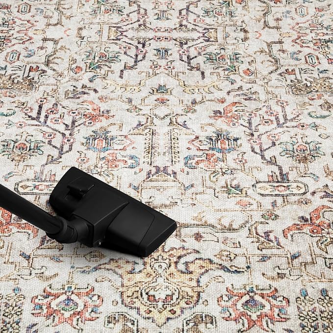 Keen Home Design 30"x84" Rug - Machine Washable Runner Rug with Non-Slip Backing, Ideal for Hallway, Entryway, Kitchen, Laundry Room - Vintage, Easy Clean, Durable, Low Pile Rug - (2'6" x 7')