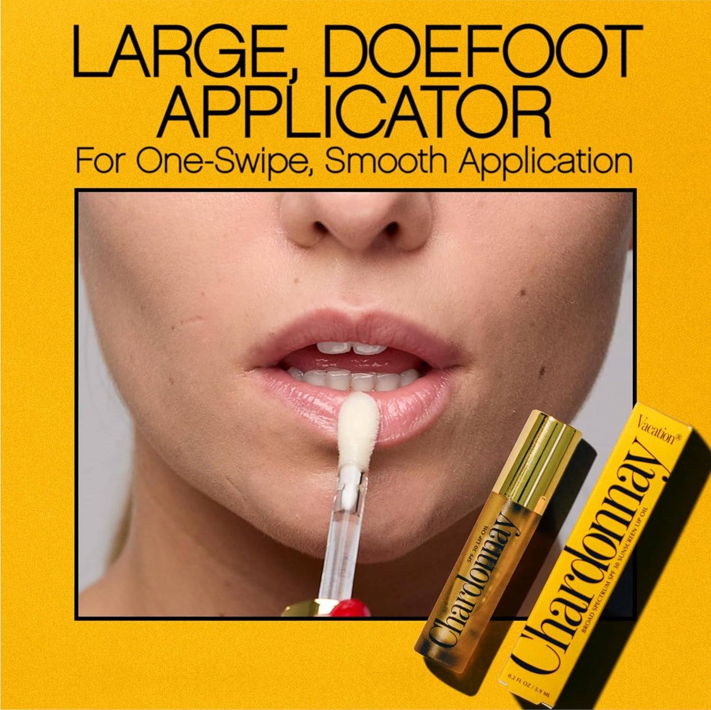 Vacation Chardonnay Lip Oil SPF 30, Sunscreen for Lips, Hydrating Lip Oil, Caramel Vanilla Flavored Lip Gloss, Non-Sticky Lip Balm with SPF 30, Vegan, 0.2 Fl. Oz. (Pack of 2)