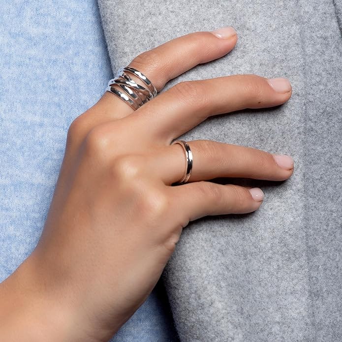 Silpada 'Stellar Stable' Stacking Ring in Hammered Sterling Silver