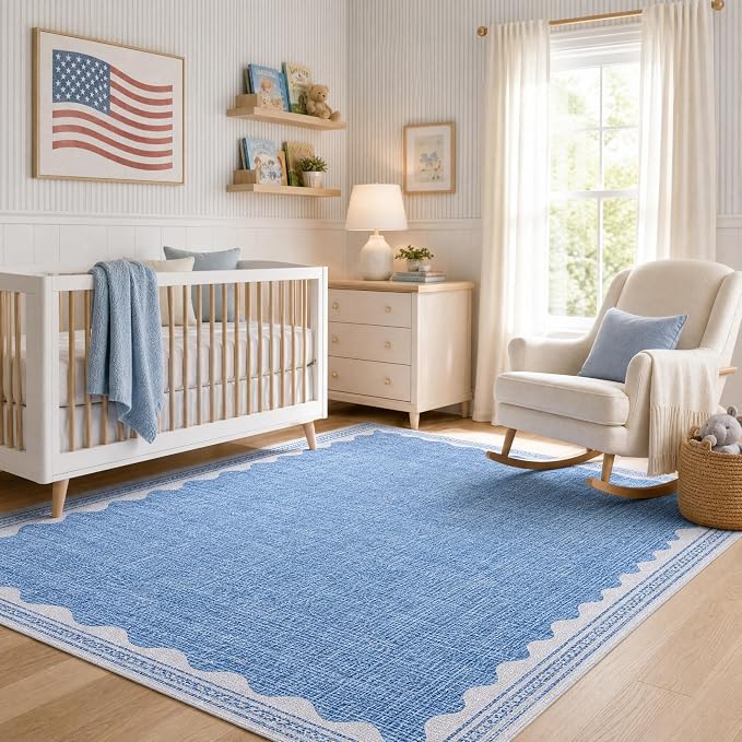 GarveeHome Scalloped Rug