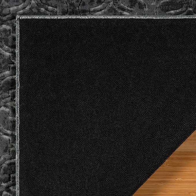 Gertmenian Indoor Transitional Area Rug - 6x9 Medium, Non-Shedding, Ideal for High Traffic in Living Room, Bedroom, Entryway - Geometric, Dark Grey, 26850