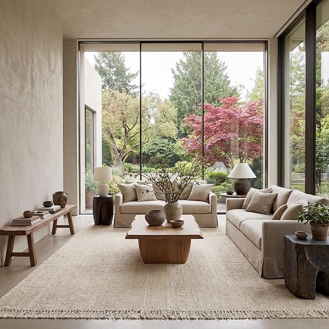 nuLOOM Daniela Off White Solid Flatweave Area Rug, 10' x 13'