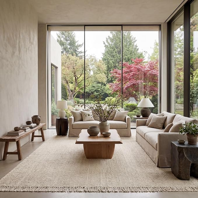 nuLOOM Daniela Farmhouse Chunky Jute Area Rug, 9x12, Off-white