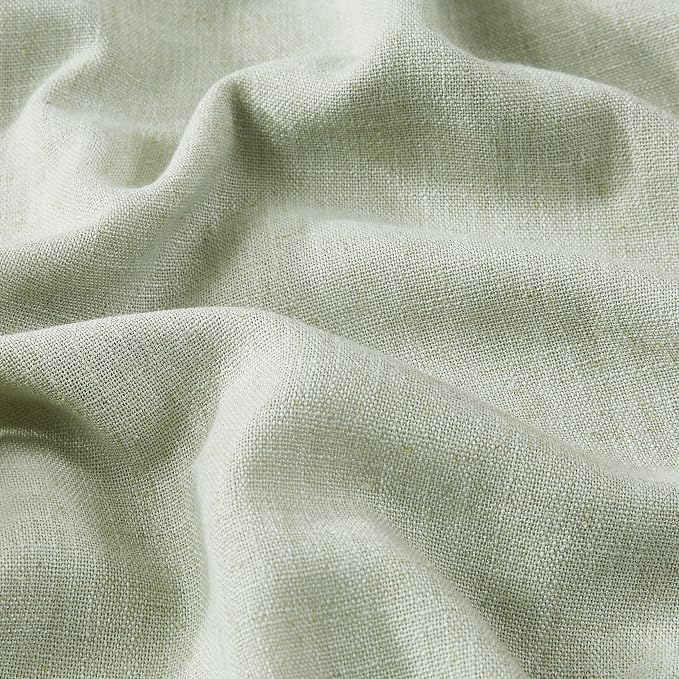 Vision Home Soft Green Pinch Pleated Full Blackout Curtains Linen Blended Room Darkening Window Curtains 72 inch for Living Room Bedroom Thermal Insulated Pinch Pleat Drapes with Hooks 60" Wx72 Lx1