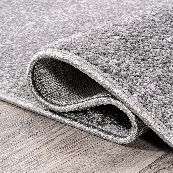 JONATHAN Y Haze Solid Low-Pile Gray Runner Rug 2x12, Coastal,Bohemian,Minimalist,Classic, Easy-Cleaning for Living Room,Bedroom,Kitchen,Pet Friendly,Non-Shedding (SEU100A-212)
