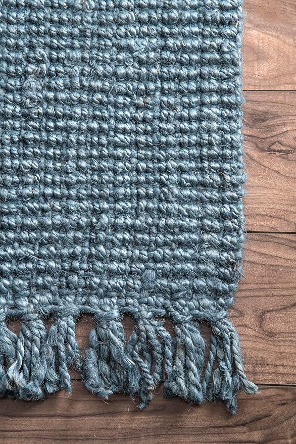 nuLOOM Daniela Blue Solid Flatweave Runner Rug, 2' x 8'