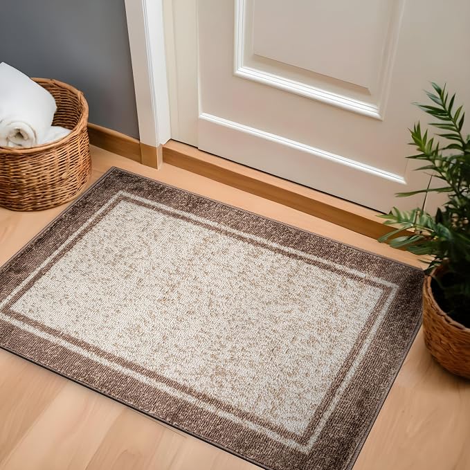 Rugshop Modern Transitional Bordered Area Rug for Living Room Beige 2' x 3'