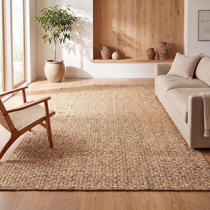 JONATHAN Y Estera Hand Woven Boucle Chunky Jute Natural Indoor Area Rug, 3x5, Bohemian, Transitional, Easy-Cleaning for Living Room, Bedroom, Kitchen, Pet Friendly, Non-Shedding (NFR102A-3)