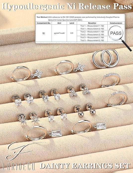 Florideco Hypoallergenic Flat Back Earrings Gold Cartilage Earring Sets for Multiple Piercing Surgical Stainless Steel Earrings for Women Trendy Earring Stacks Small Hoops Flat Back Stud Earrings