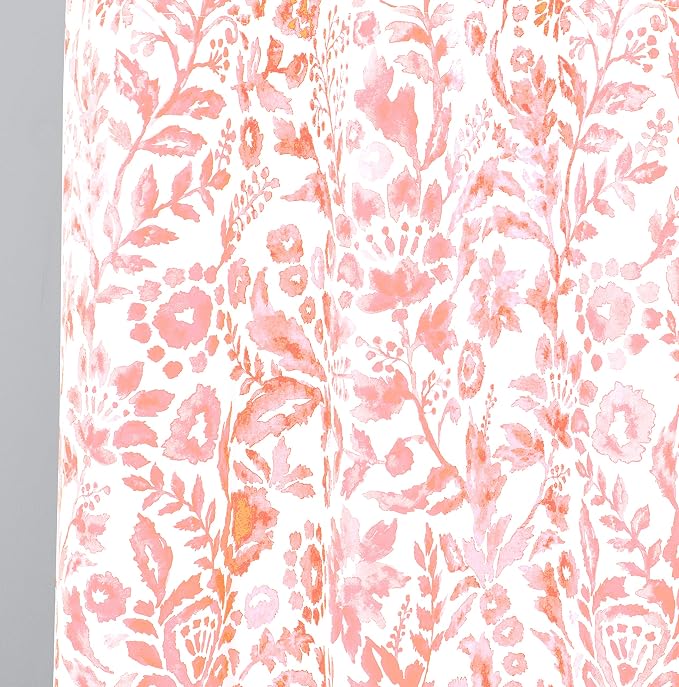 DriftAway Julia Blackout Curtains Grommet 2 Panels, W52xL84, Blush | Floral Curtains, Bedroom, Living Room, Room Darking, Watercolor Pattern, 2 Layers, Thermal Insulated, Window Treatment
