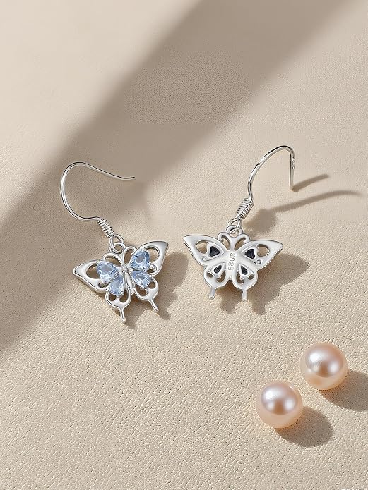 Bee/Butterfly/Dragonfly/Hummingbird/Sunflower Earrings for Women 925 Sterling Silver Sunflower Earrings Hypoallergenic Animal Jewelry Gifts for Women