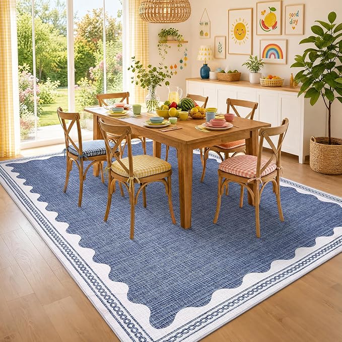 GarveeHome Scalloped Rug