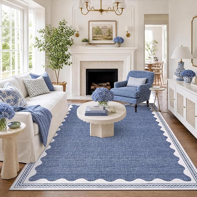 GarveeHome Scalloped Rug