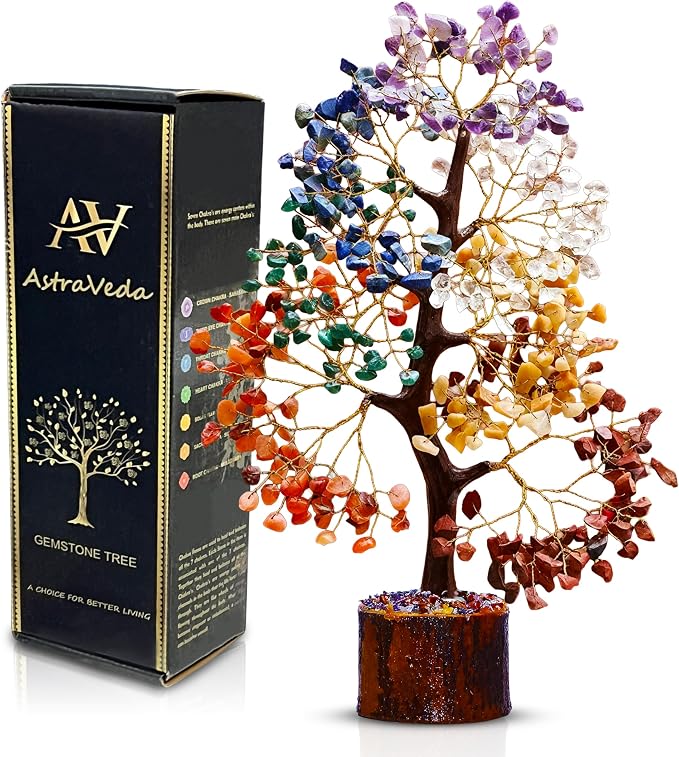 7 Chakra Tree, Crystal Tree of Life, Feng Shui Trees, Positive Energy, Meditation Gift, Crystals and Stones, Spiritual Items, Home Office Decor