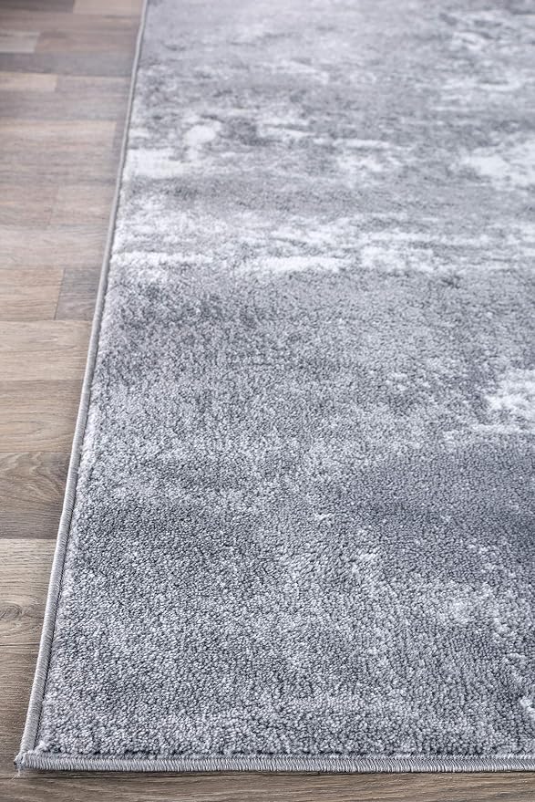 Rugshop Watercolor Distressed Modern Bohemian Area Rug Gray 5' x 7'
