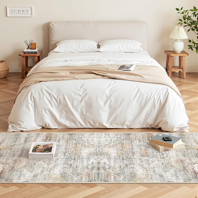 2x5 Rug Runners for Hallways Non Slip,Kitchen Rugs,Green | Washable Rugs for Kitchen,Entryway,Bedroom,Bathroom,Nursery Room,Thin,Soft Runner Rug,Stain Resistant Indoor Carpet