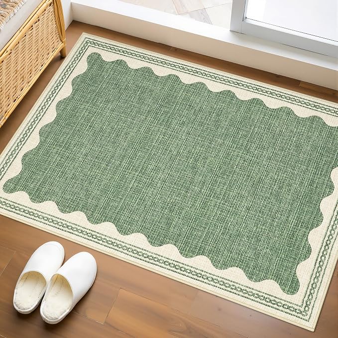 GarveeHome Scalloped Rug