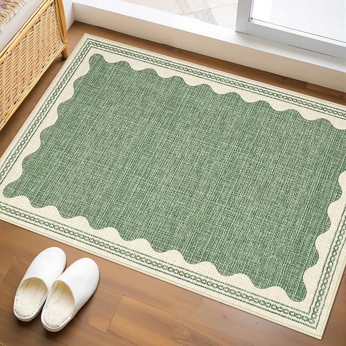 GarveeHome Scalloped Rug