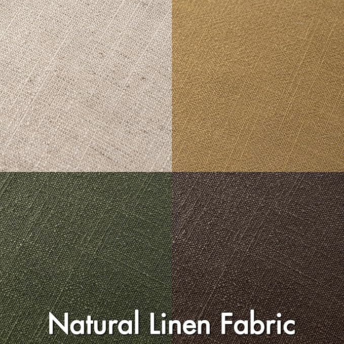 MIULEE Neutral Green/Brown Boho Linen Pillow Covers 18x18 Inch Pack of 4 | Natural Decorative Throw Pillow Covers Soft Farmhouse Couch Pillowcases Decors for Living Room Bed Sofa