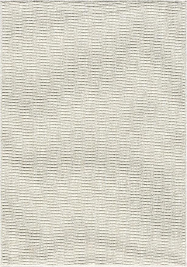 Angela Easy Jute Indoor Outdoor Rug, 4x6 Natural Solid Jute Look, Polyester, Durable & Easy Care Outdoor Farmhouse Carpet for Patio, Porch, Living Room (4' x 6', Ivory)
