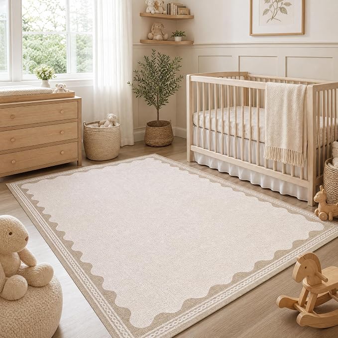 GarveeHome Scalloped Rug