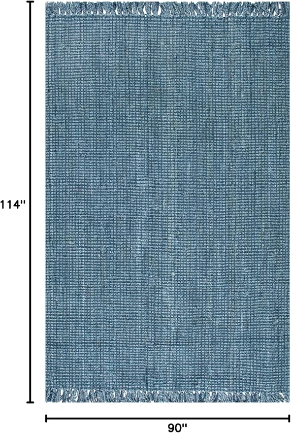 nuLOOM Daniela Blue Solid Flatweave Area Rug, 8' x 10'