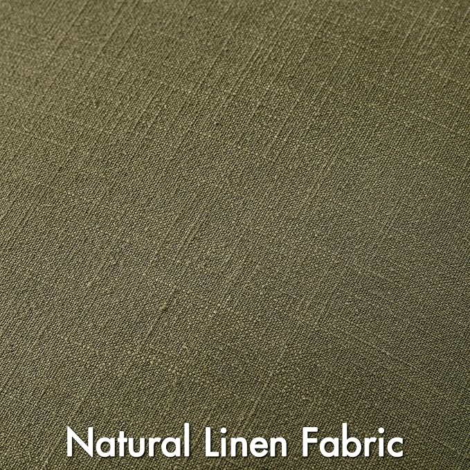 MIULEE Olive Green Boho Linen Pillow Covers 20x20 Inch Pack of 4 | Natural Decorative Throw Pillow Covers Soft Farmhouse Couch Pillowcases Modern Decors for Living Room Bed Sofa