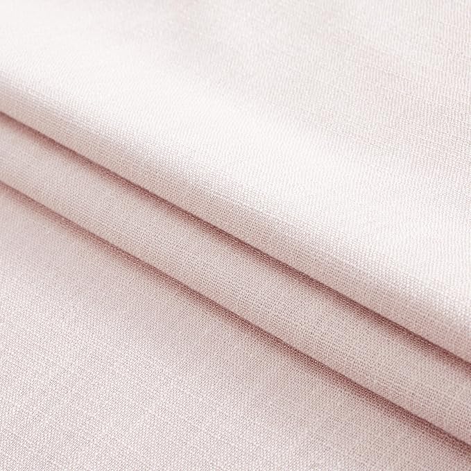 WEST LAKE 95 Inches Pink Bailey Pinch Pleated Blackout Curtains for Bedroom | Farmhouse Room Darkening Drapes,Backtab,Thermal Insulated Textured Living Room Window Treatment,60"Wx95"L,1 Panel