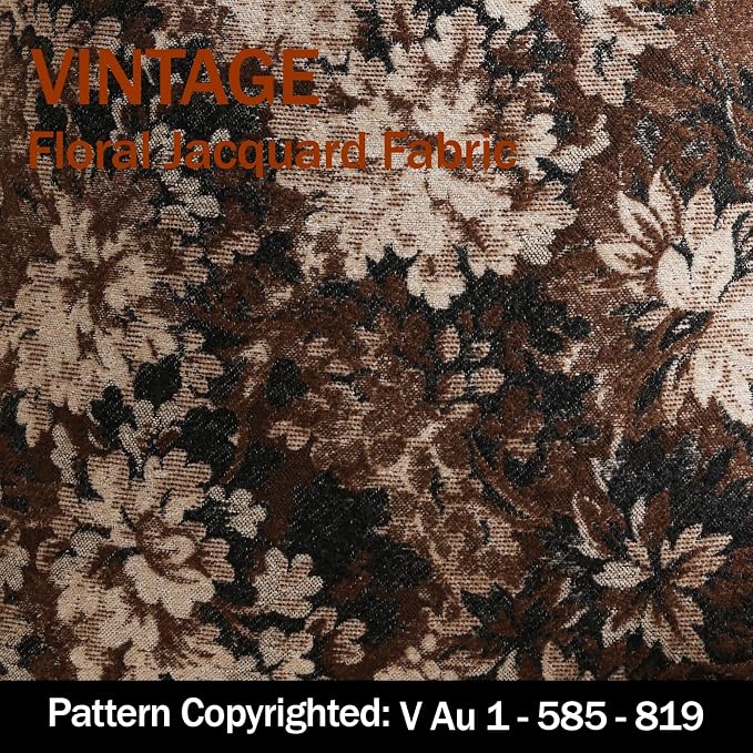 DEZENE Pack of 2 Vintage Floral Euro Sham Covers 24x24 Boho Farmhouse Accents Chenille Square Decorative Throw Pillow Cases for Living Room Couch Bed Home Decor, Dark Brown