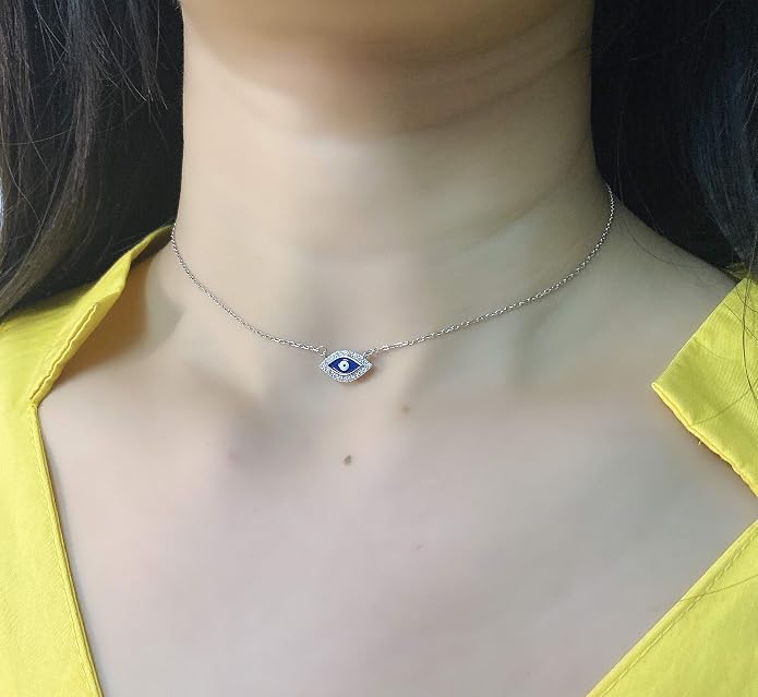 S925 Sterling Silver Choker Short Dainty Necklace for Women Jewelry