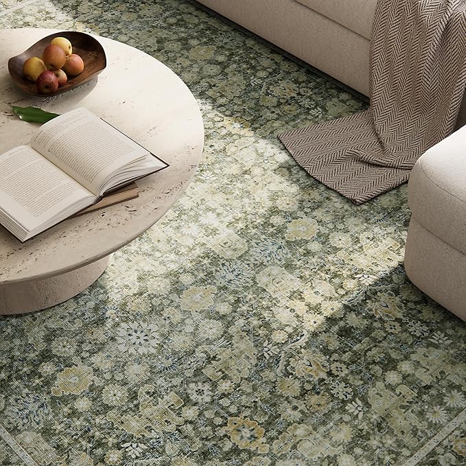 Machine Washable Entryway Small Area Rugs: Soft Non-Slip Low Pile Door Mat Indoor Entrance 2x3 ThrowRug for High-Traffic Areas Kitchen, Hallway, Farmhouse Decor