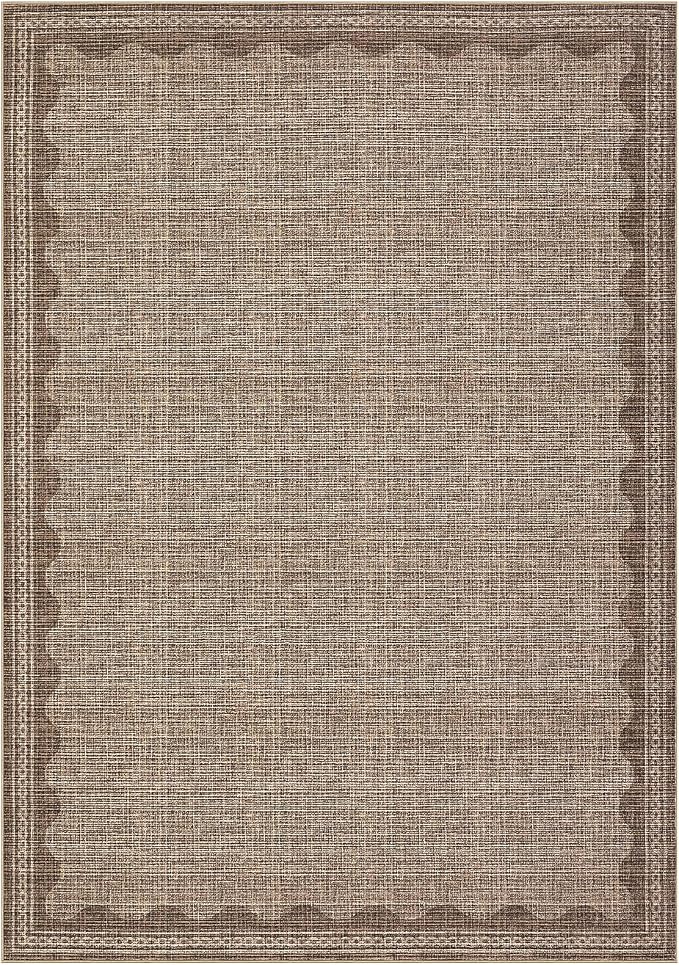 2x3 Scalloped Area Rugs Coffee Washable Entryway Bedroom Rug | Solid Small Area Rug Non Slip Scalloped Bath Mat, Front Door Mat Indoor Entrance,Soft Girls Nursery Dorm Carpet for Kitchen