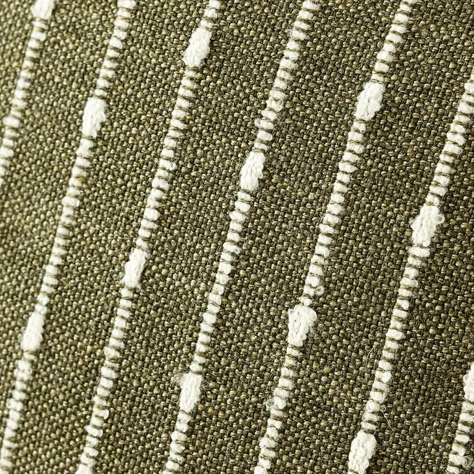 Foindtower Pack of 2 Decorative Jacquard Boucle Lumbar Throw Pillow Covers Accent Textured Striped Pillowcases Cozy Boho Cushion for Couch Sofa Bedroom Living Room Home Decor 12x20 Inch Olive Green