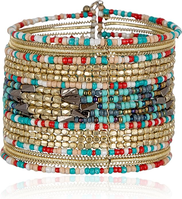 SPUNKYsoul Cuff Bracelets for Women Collection - Adjustable, Stylish Boho Inspired Beaded Bracelets, Trendy Stackable Beads, Ideal for Everyday Wear & Special Occasions