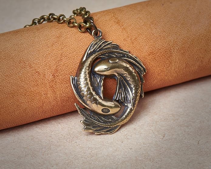 Yin Yang Necklace For Men Ancient Looking High Quality Pendant Jewelry - Yin Yang Gifts - Viking Jewelry for Men
