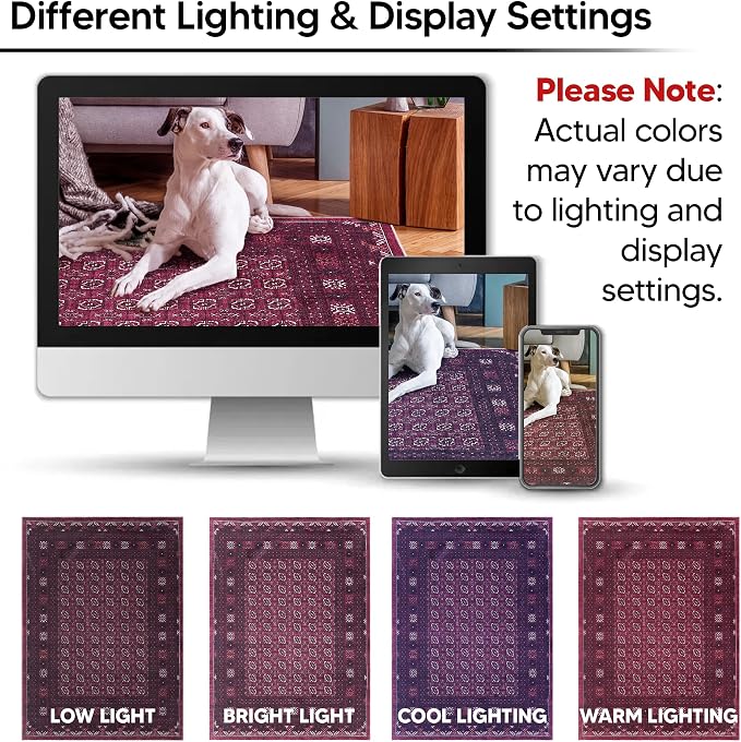 Keen Home Design 30"x144" Rug - Machine Washable Runner with Non-Slip Backing, Ideal for Hallway, Entryway, Kitchen, Laundry Room - Vintage, Easy Clean, Durable, Low Pile Rug - (2'6" x 12')