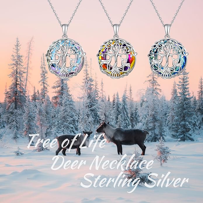 Tree of Life Thor Hammer Pendant Necklace for Women Sterling Silver S925 Jewelry for Women US1