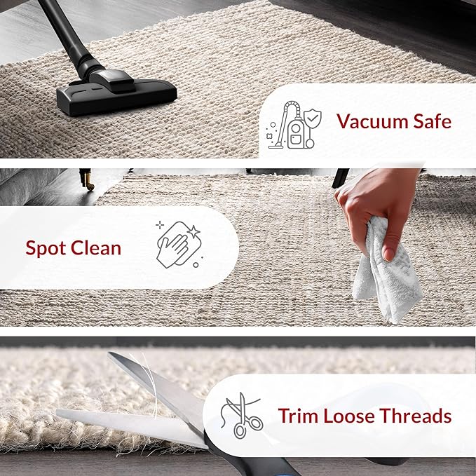 nuLOOM Ashli Solid Farmhouse Jute Runner Rug, 2' 6" x 8', Off-white