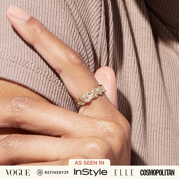Ana Luisa Gold Rings for Women - 14K Gold Plated Rings for Women Non Tarnish - Trendy Stacking Ring for Daily Wear - Twisted, Heart, Eternity Ring Styles - Hypoallergenic & Water-Resistant Jewelry