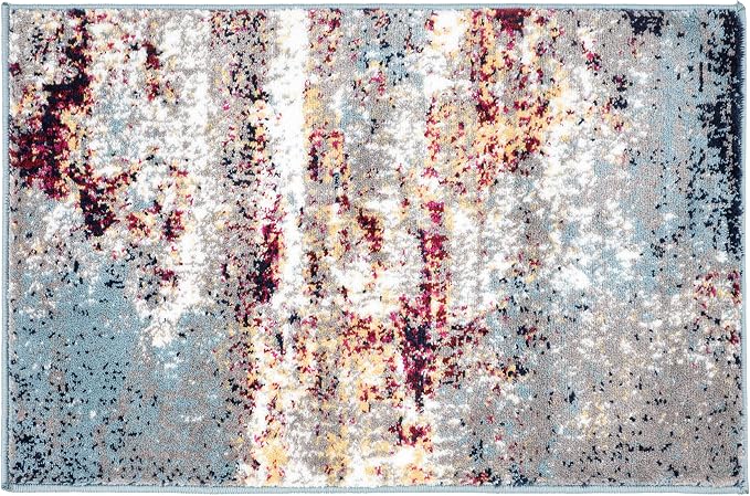 Rugshop Watercolor Distressed Modern Bohemian Accent Area Rug Multi 2' x 3'