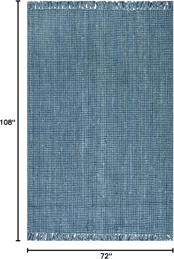 nuLOOM Daniela Blue Solid Flatweave Area Rug, 6' x 9'