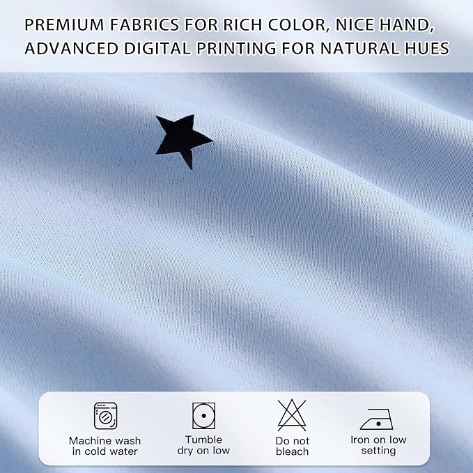 XiDi Sky Blue Blackout Curtains with Sheer Overlay Mix and Match Double Layer Thermal Insulated Window Panels 90 inch for Living Room Bedroom Blue Drapes with Tiebacks Grommet Top 52" Wx90 Lx2