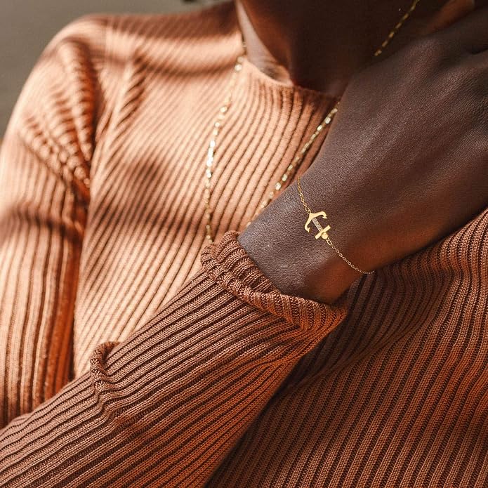 LOYATA Gold Bracelet Gold 14K Gold Filled Dainty Chain Simple Jewelry Gift for Women