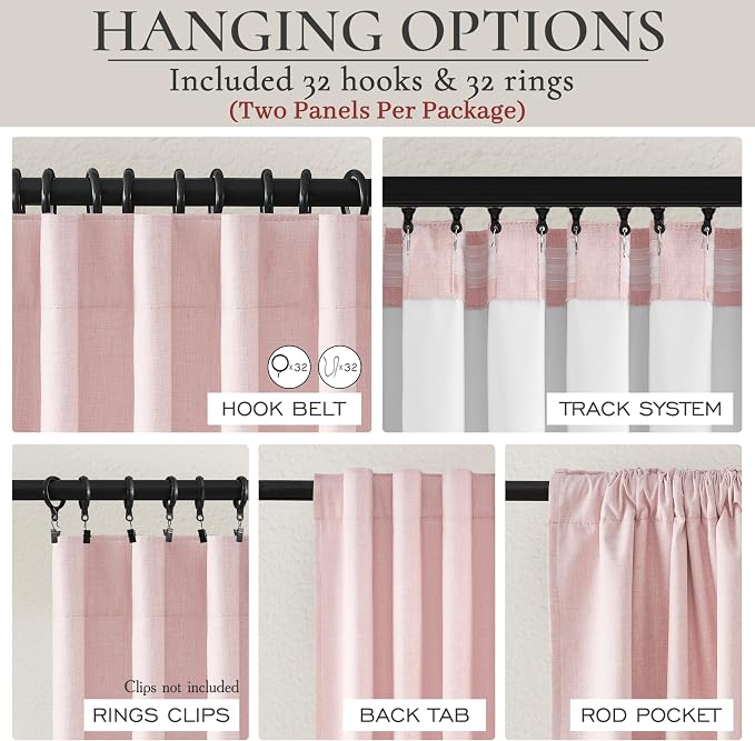 Baby Pink 54 Inch Curtains for Girls Bedroom Room 2 Panel Sets, Cute Total Blackout Nursery Curtain for Winter Insulated 4-1/2 ft Short Drapes for 50 Inch Small Window Cassroom Light Pink(50" Wx54" L)