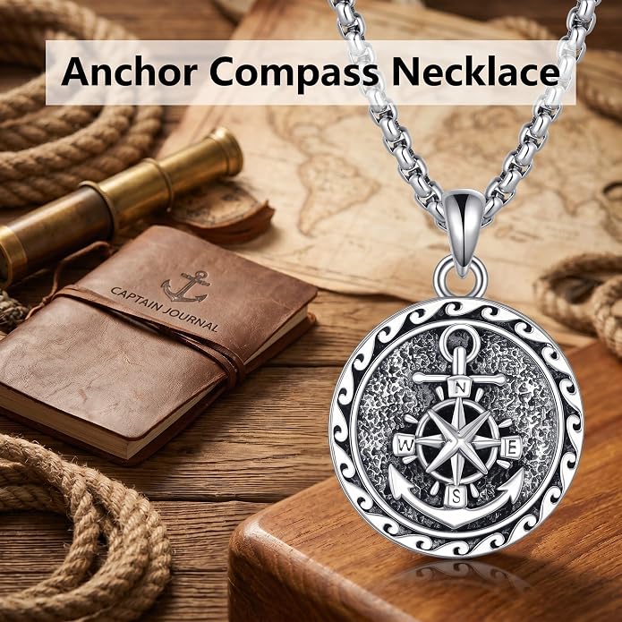 Lion/Anchor/Yggdrasil/Empty Tomb Pendant Necklace Stainless Steel 22+2 Chain Jewelry For Men Father Women Unisex