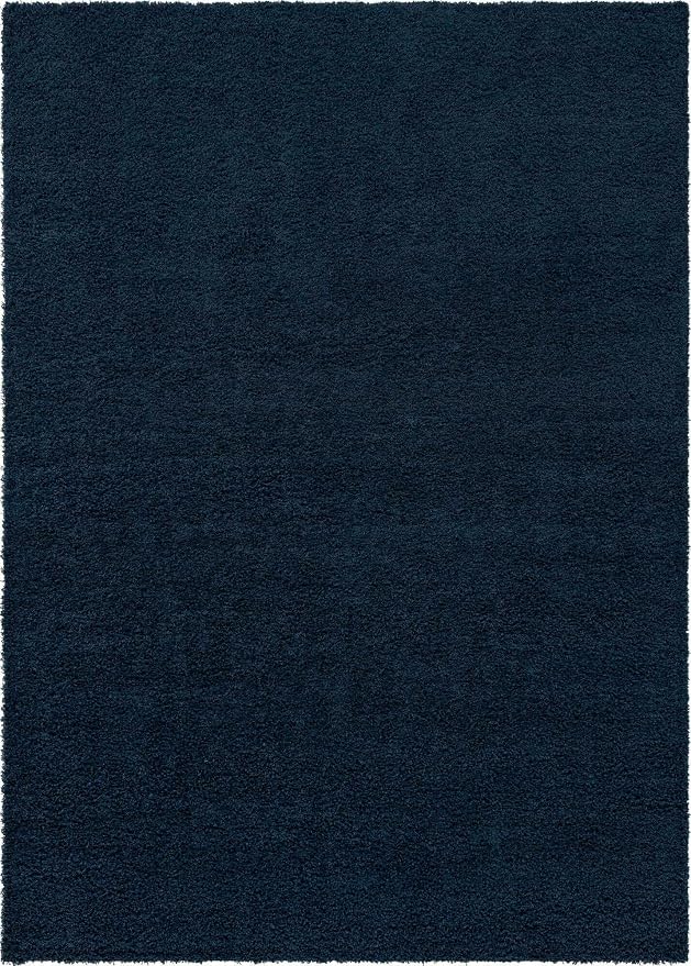 Unique Loom Solid Shag Collection Area Rug (10' x 13' 11" Rectangle, Sapphire Blue/ Navy Blue)