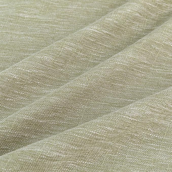 MYSKY HOME Sage Green Sheer Curtains Short Window Treatment Panels Light Filtering Semi Sheer Curtains Boho Farmhouse Style Texture Soft Touch Kitchen Drapes Set, 50" Wide x 63" Long, 2 Panels