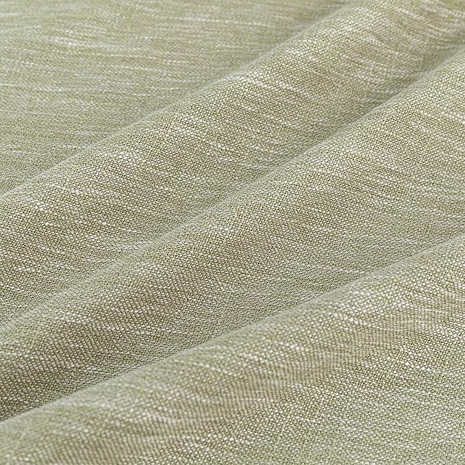 MYSKY HOME Sage Green Living Room Curtains 95 Inches Long Semi Sheer Drapes Light Filtering for Sliding Glass Door Window Treatments Soft Look Country Farmhouse Style, 50" x 95", 2 Pieces